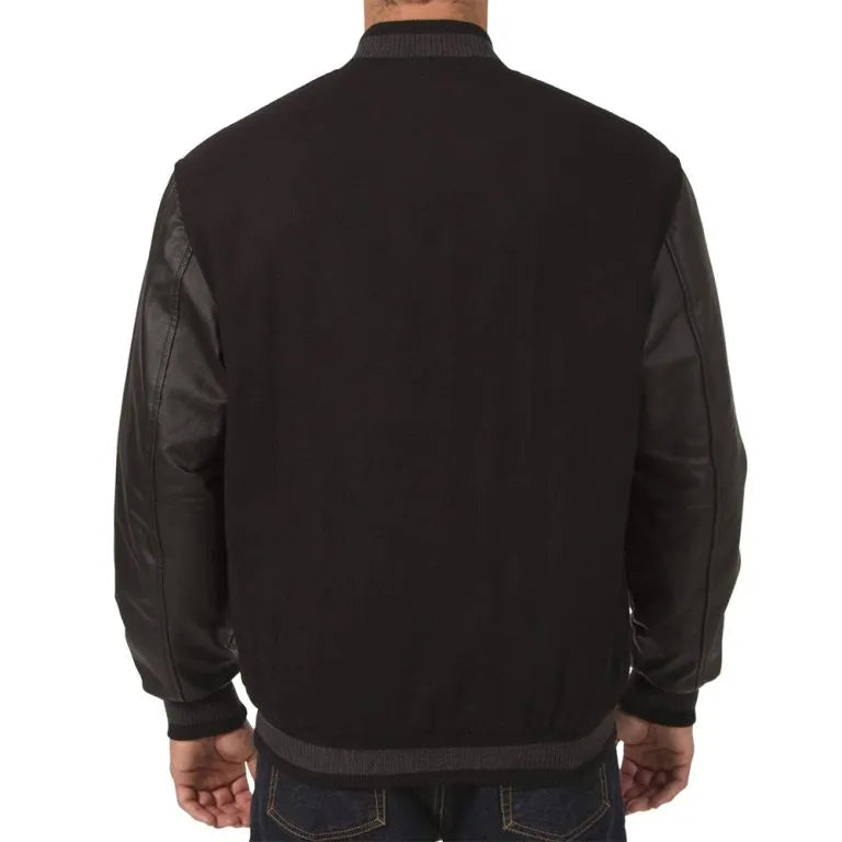 Arizona Diamondbacks Black Wool and Genuine Leather Sleeves Varsity Men's Jacket