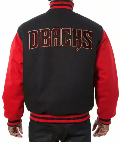 Arizona Diamondbacks Red and Black Wool Varsity Men's Jacket