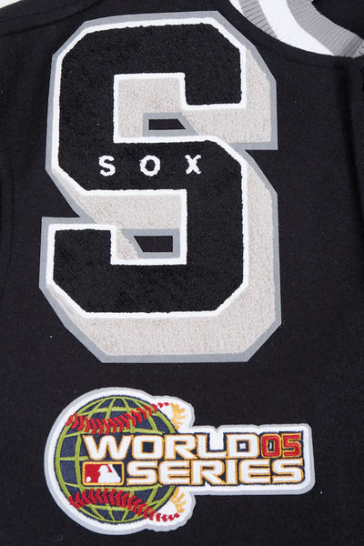 Chicago White Sox Mashup Black Wool & Leather Varsity Men's Jacket