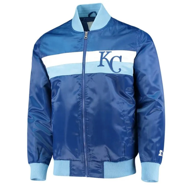 Kansas City Royals The Ambassador Royal Blue Satin Full-Zip Men's Jacket