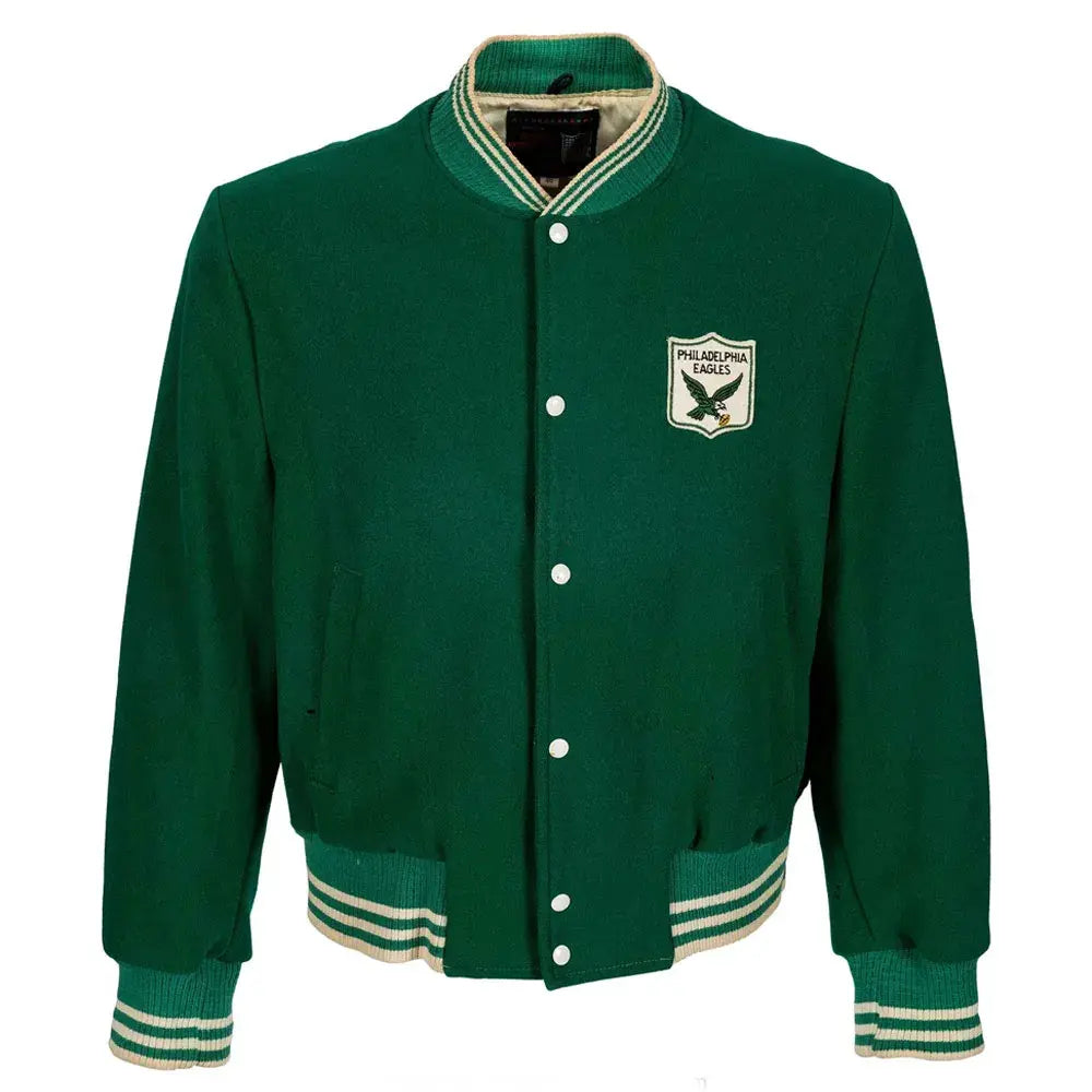 1960 Philadelphia Eagles All Green Wool Men's Varsity Letterman Jacket