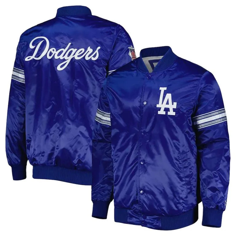 Los Angeles Dodgers Pick & Roll Royal Blue Satin Full-Snap Men's Jacket