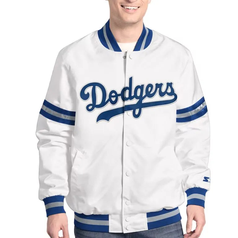 Los Angeles Dodgers Scout Full-Snap Varsity Satin Men's Jacket