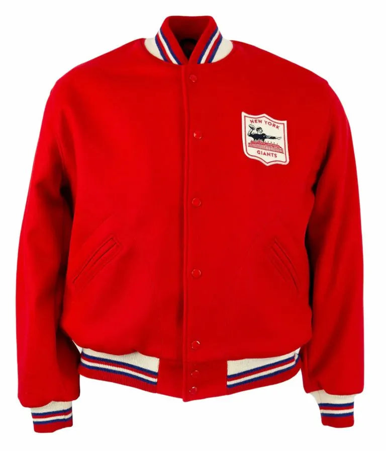 1961 New York Giants Red All Wool Men's Varsity Letterman Jacket