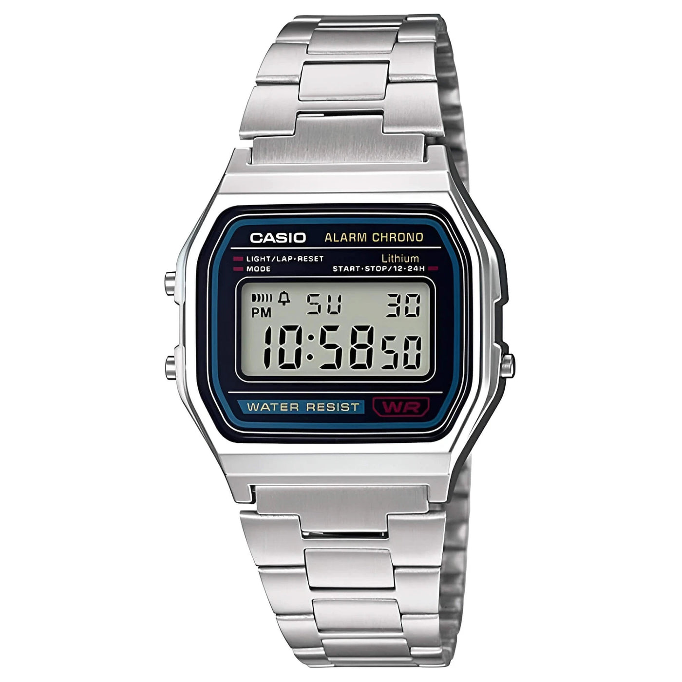 Casio Men's Watch Classic Digital Grey Dial Stainless Steel Bracelet A158WA-1
