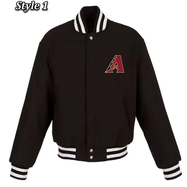 Arizona Diamondbacks Black Wool Varsity Men's Jacket