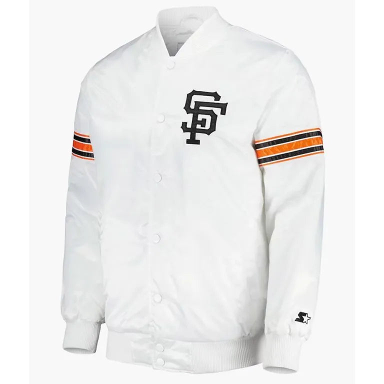 San Francisco Giants Power Forward White Satin Men's Jacket