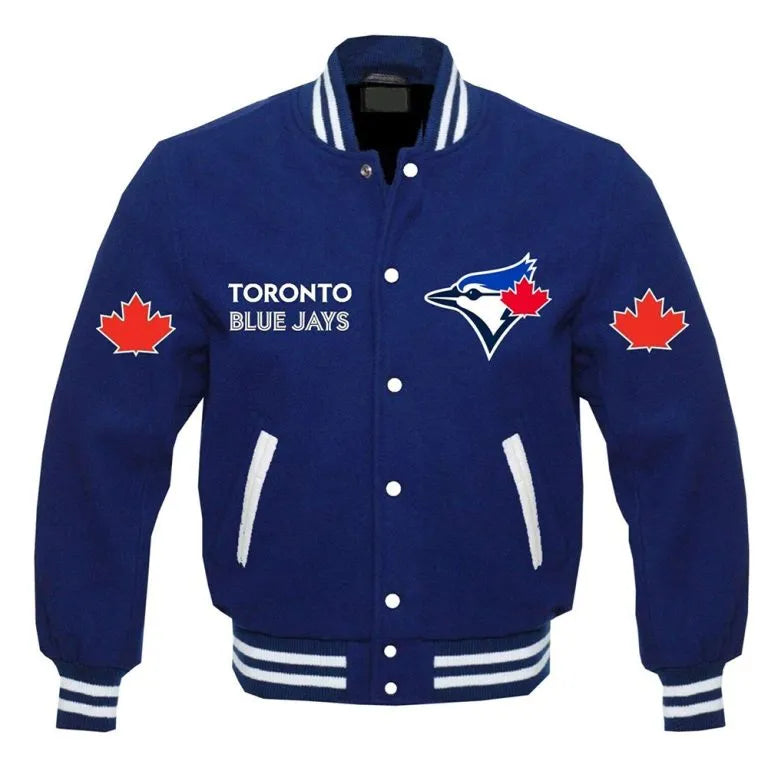 Toronto Blue Jays Royal Blue All Wool Varsity Men's Jacket