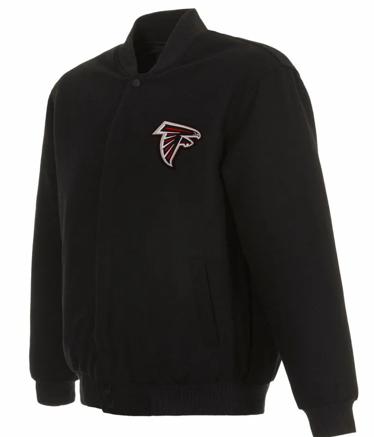 Atlanta Falcons Varsity Black All Wool Men's Bomber Jacket
