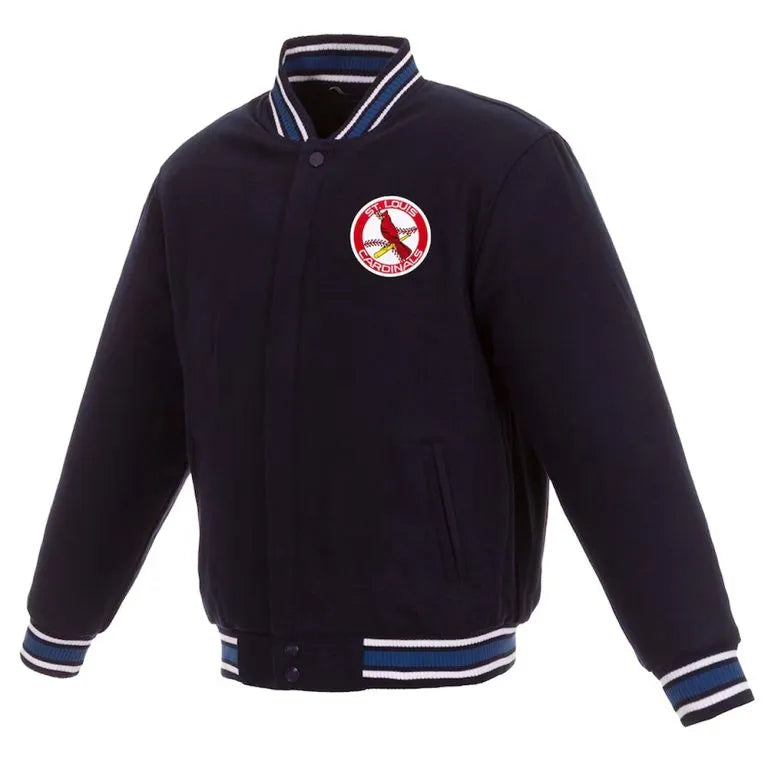 Louis Cardinals  Navy Blue All Wool Varsity Men's Jacket