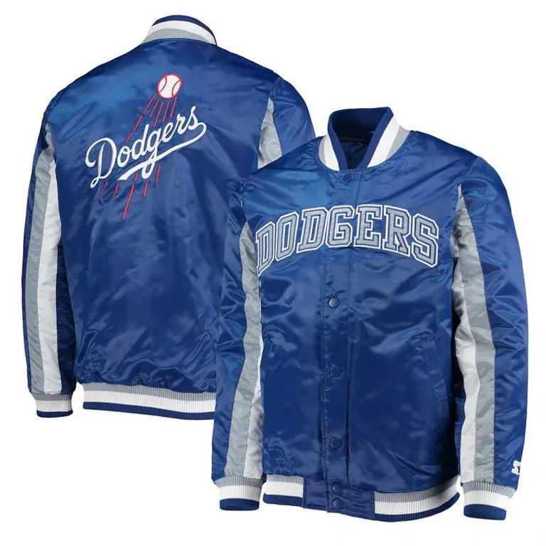 Los Angeles Dodgers The Ace Royal Blue Satin Full-Snap Men's Jacket