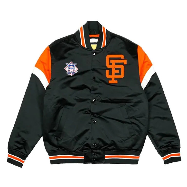 San Francisco Giants Home Game Full-Snap Black Satin Men's Jacket