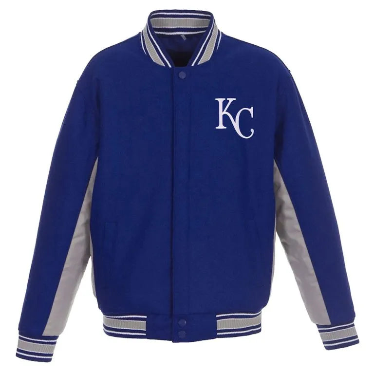 Kansas City Royals Accent Varsity Royal Blue Wool Men's Jacket