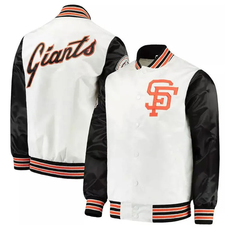San Francisco Giants The Legend White and Black Satin Men's Jacket