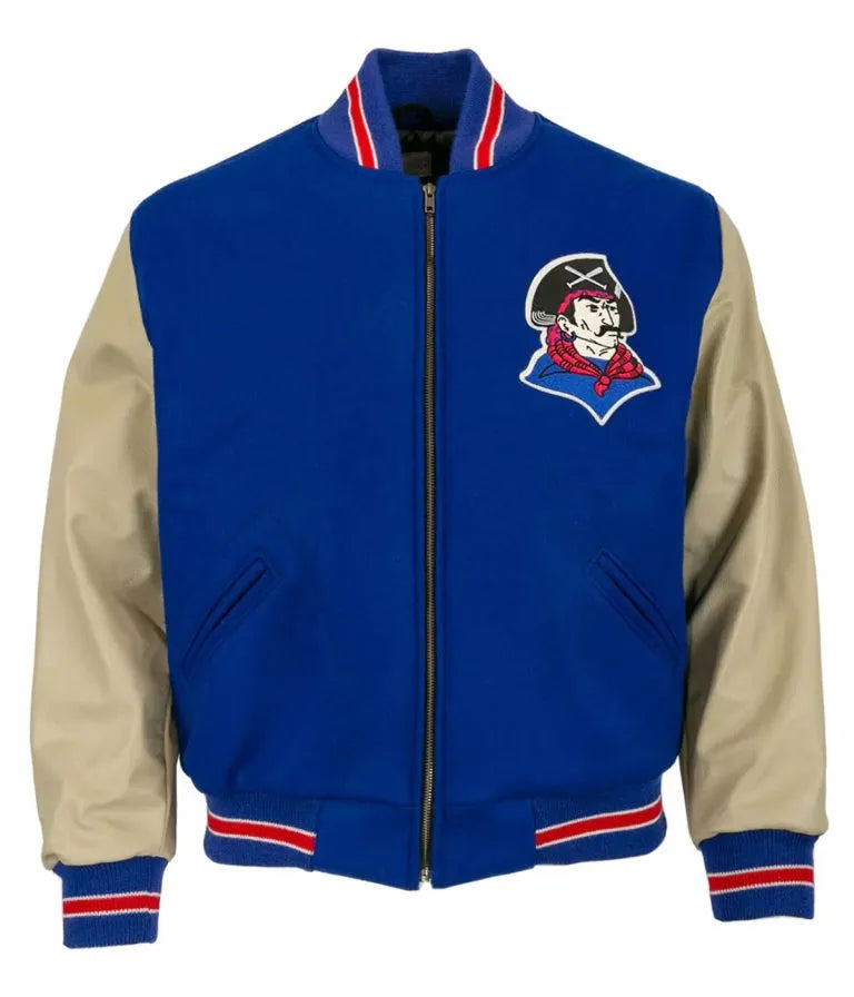 1945 Pittsburgh Pirates Royal Blue Wool/Leather Varsity Men's Jacket