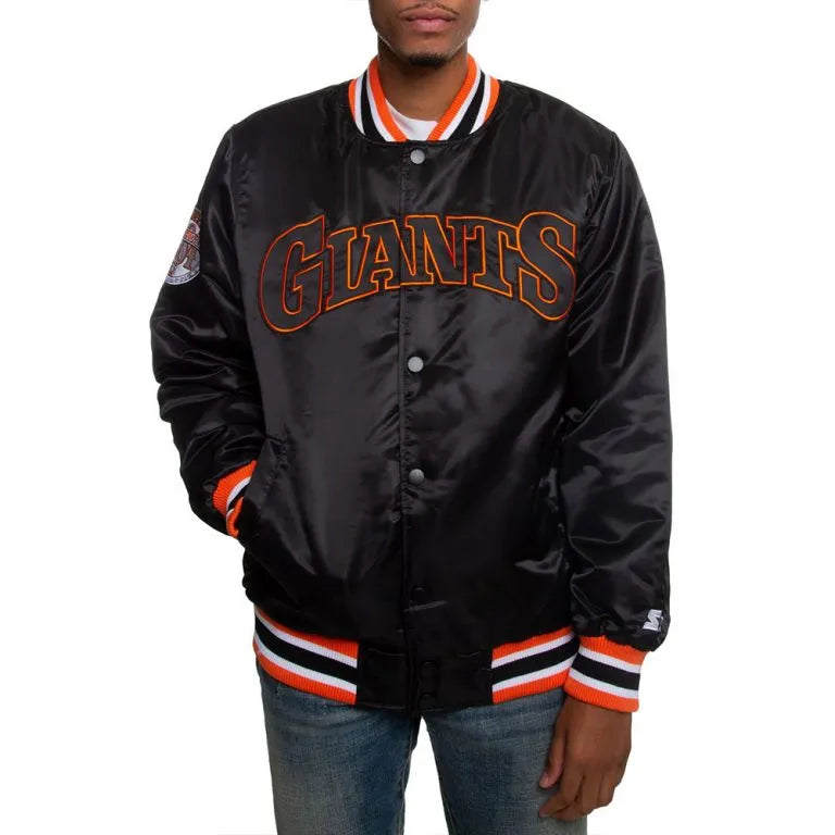 San Francisco Giants All Star Game Black Satin Full-Snap Men's Jacket