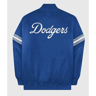 Los Angeles Dodgers Full-Snap Blue Satin Striped Men's Jacket