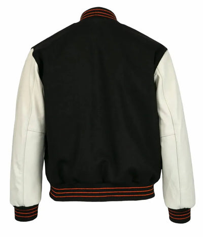 1951 New York Giants Black Wool & White Genuine Leather Sleeves Men's Varsity Letterman Jacket