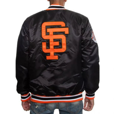 San Francisco Giants All Star Game Black Satin Full-Snap Men's Jacket