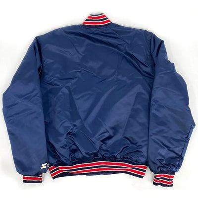 90’s St Louis Cardinals Full-Snap Blue Satin Bomber Men's Jacket