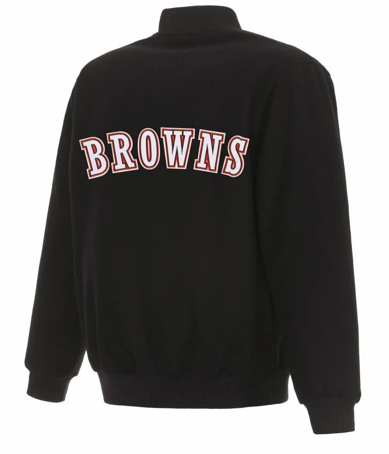 Cleveland Browns Black All Wool Men's Varsity Jacket