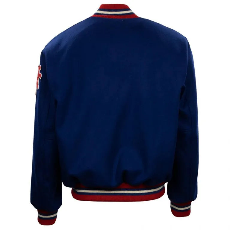 1932 New York Giants All Blue Wool Men's Full-Button Varsity Letterman Jacket