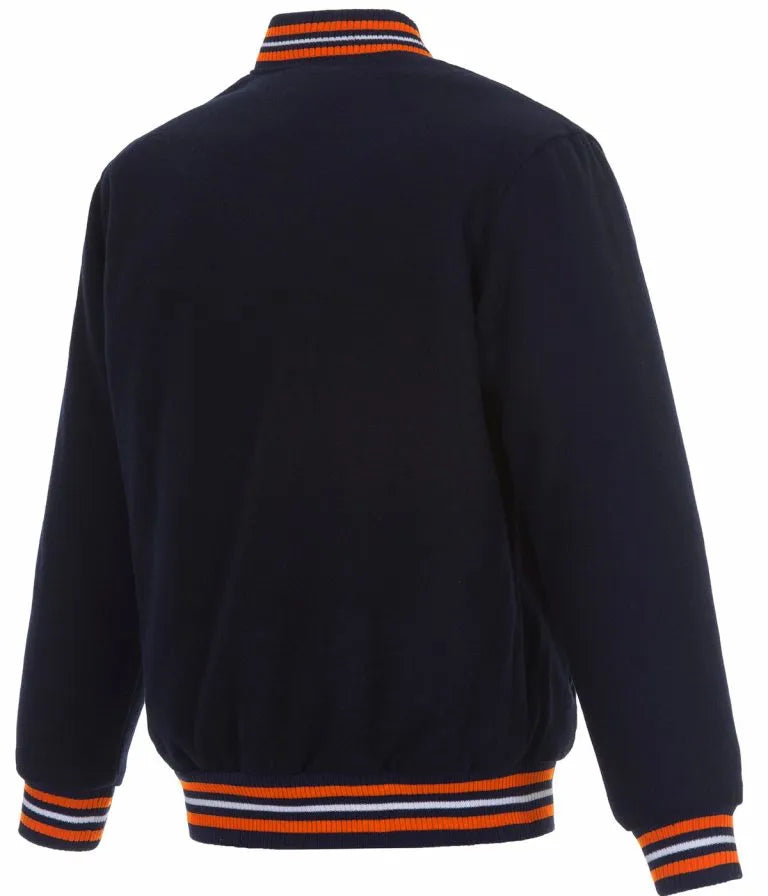 Houston Astros Bomber Navy Blue Wool Varsity Men's Jacket