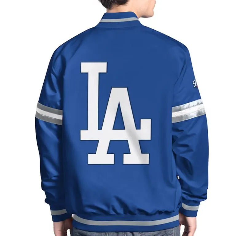 Los Angeles Dodgers Scout Full-Snap Varsity Royal Blue Satin Men's Jacket