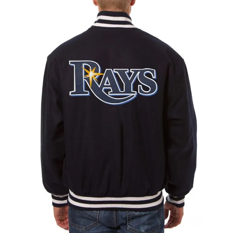 Tampa Bay Rays Black All Wool Varsity Men's Jacket
