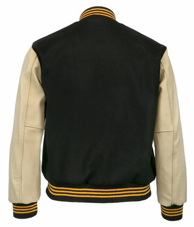 1960 Pittsburgh Pirates Black Wool & Beige Leather Letterman Varsity Men's Jacket