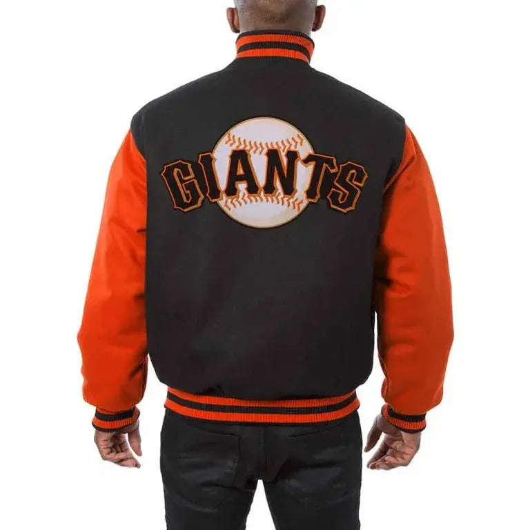 San Francisco Giants Varsity Orange/Black Wool Men's Jacket