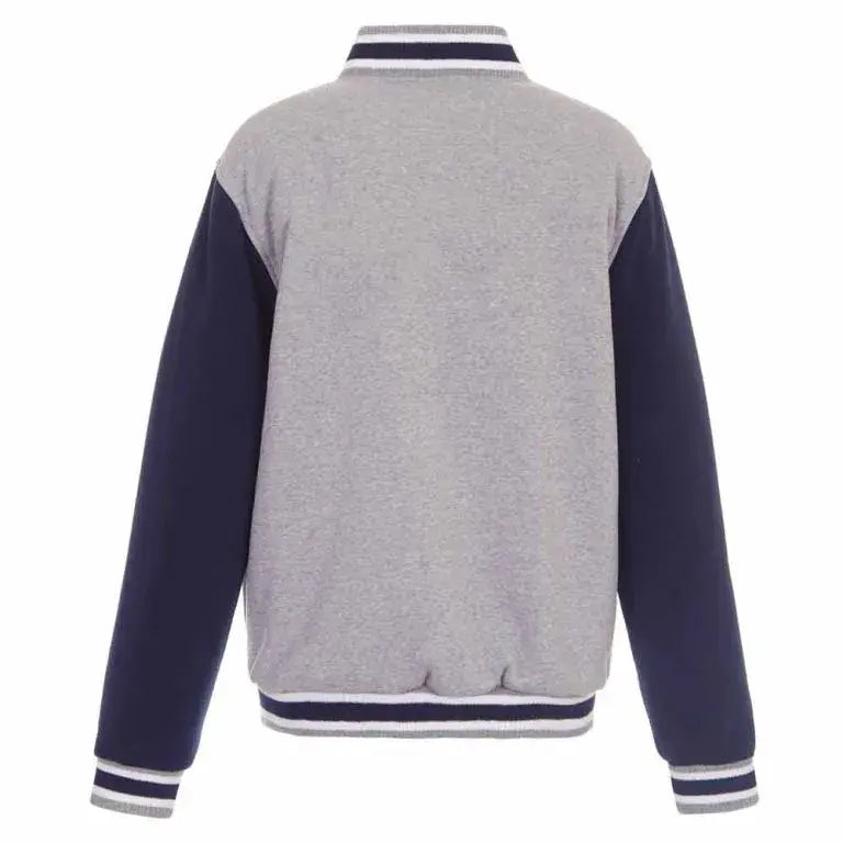 Tampa Bay Rays Full-Snap Varsity Gray/Navy Wool Men's Jacket