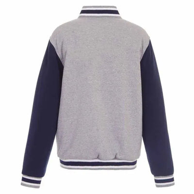 Tampa Bay Rays Full-Snap Varsity Gray/Navy Wool Men's Jacket