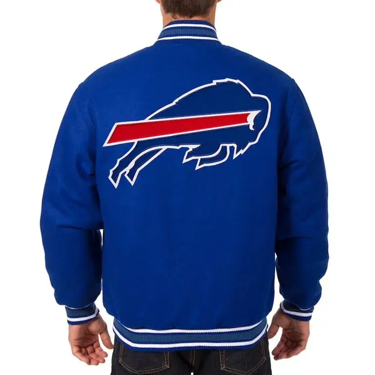 Buffalo Bills Royal Blue All Wool Varsity Men's Letterman Jacket