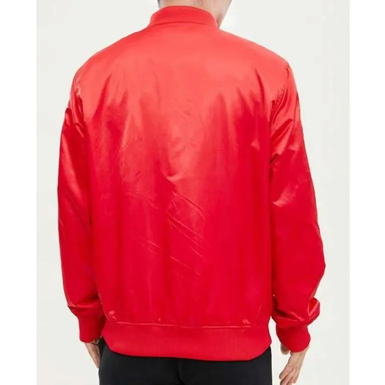 Los Angeles Angels Wordmark Red Satin Full-Snap Men's Jacket