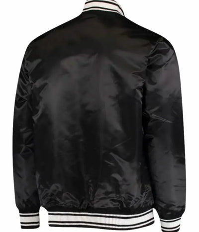 Baltimore Ravens Full-Snap Varsity Black Satin Men's Bomber Jacket