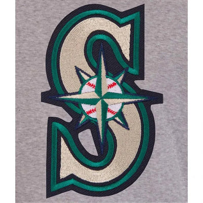 Seattle Mariners Bomber Navy Blue & Grey Wool Men's Varsity Jacket