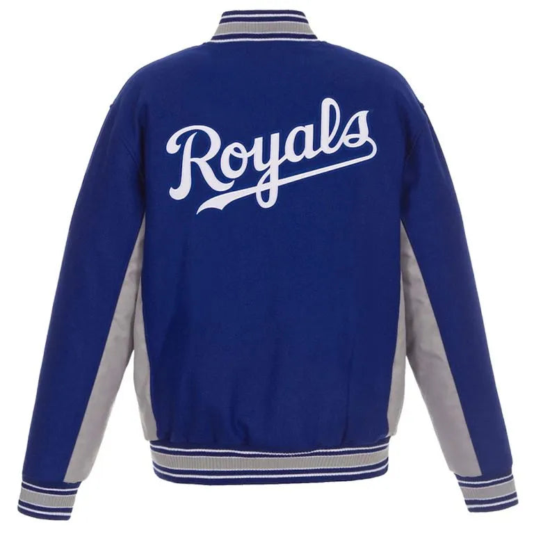Kansas City Royals Accent Varsity Royal Blue Wool Men's Jacket