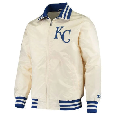 Kansas City Royals The Captain II Cream Satin Full-Zip Men's Jacket