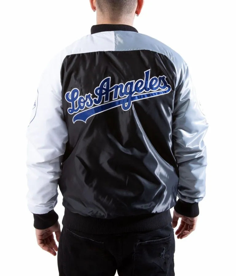 Los Angeles Dodgers Tri-Color Satin Varsity Men's Jacket