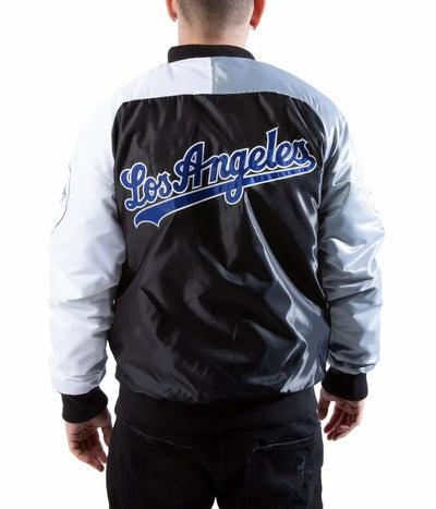 Los Angeles Dodgers Tri-Color Satin Varsity Men's Jacket