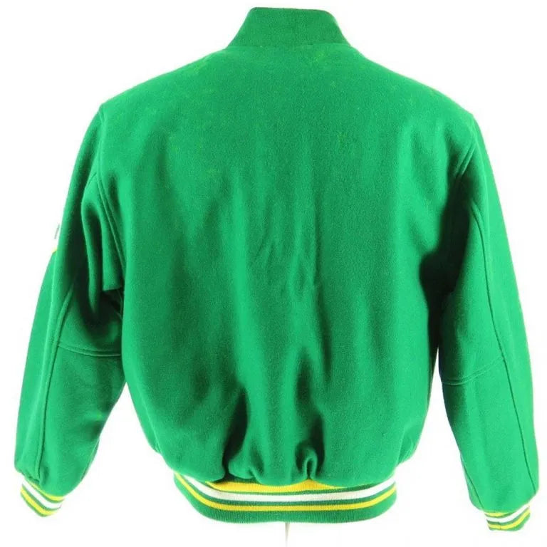 90’s Boston Celtics Classic NBA Basketball All Green Wool Men's Varsity Letterman Jacket