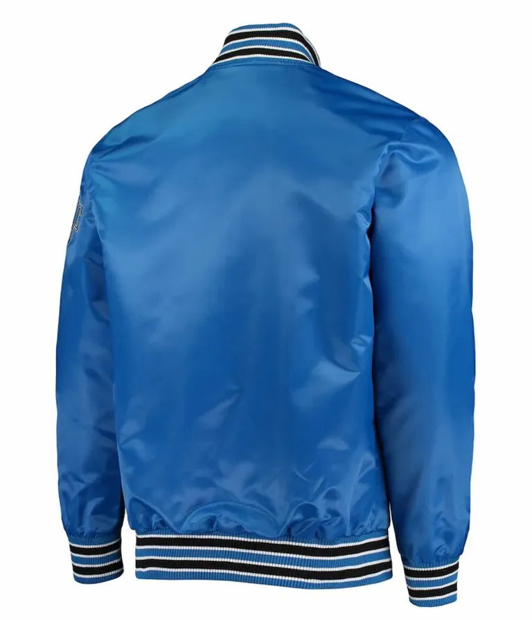 Orlando Magic The Diamond Classic Full-Snap Varsity Blue Satin Men's Bomber Jacket