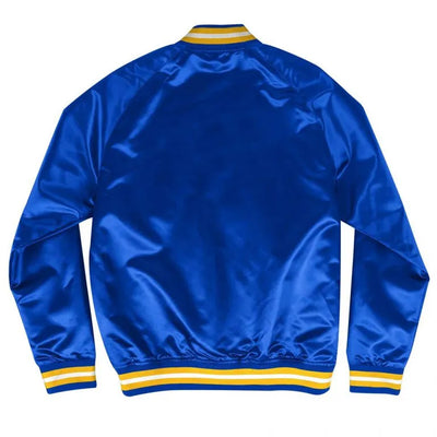 Los Angeles Chargers Lightweight Full-Snap Varsity Royal Blue Satin Men's Bomber Jacket