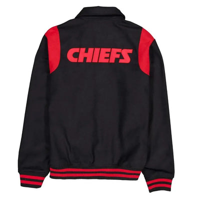 Kansas City Chiefs Sport Night Teddy Black All Wool and Men's Varsity Letterman Jacket