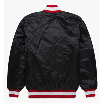 Kansas City Chiefs Full-Snap Varsity Blackout Satin Men's Bomber Jacket