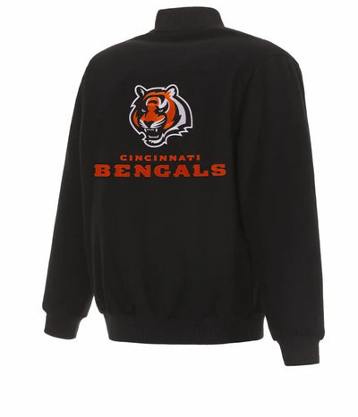 Cincinnati Bengals Black All Wool Men's Varsity Jacket