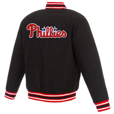 Philadelphia Phillies Black Wool Varsity Men's Jacket