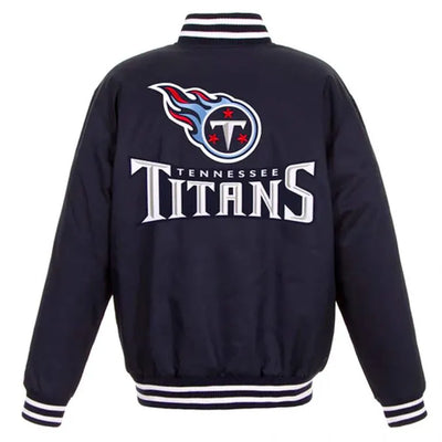 Tennessee Titans All Navy Blue Wool Men's Varsity Letterman Jacket