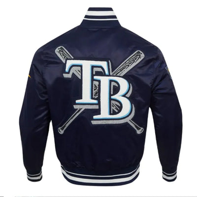 Tampa Bay Rays Mashup Classic Rib Navy Blue Full-Snap Satin Men's Jacket
